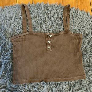 Brandy Melville Brown Cropped Tank.